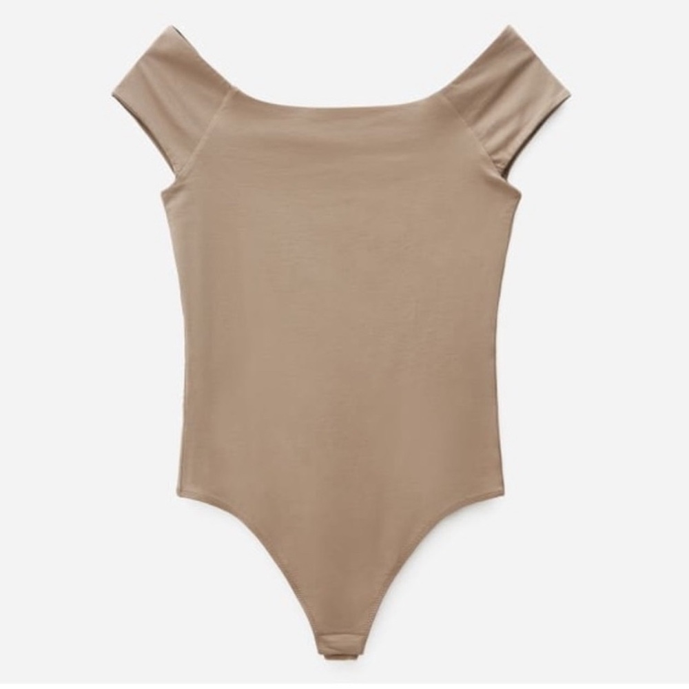 Everlane off the shoulder thong bodysuit
